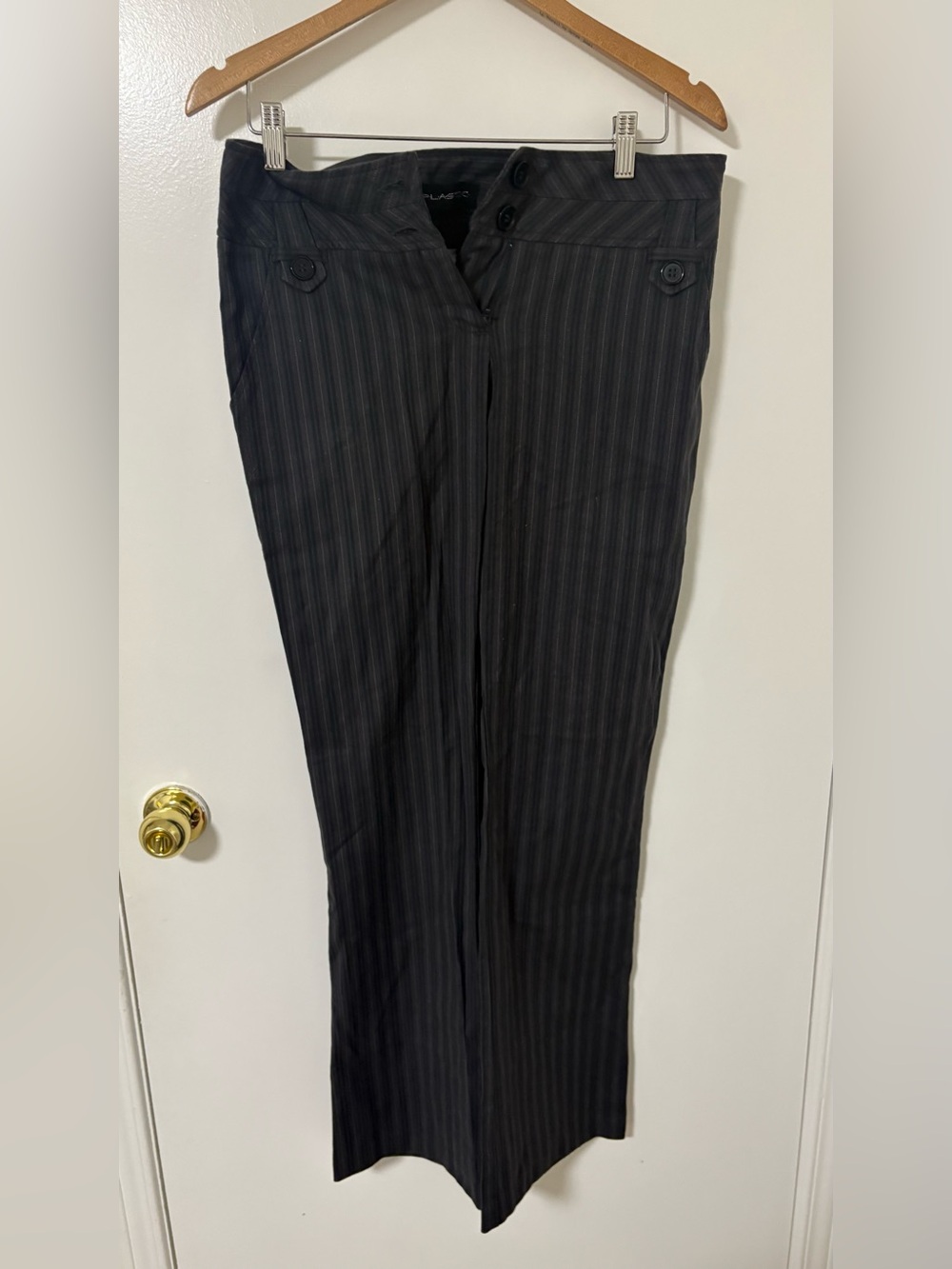 Black Pinstripe Dress Pants